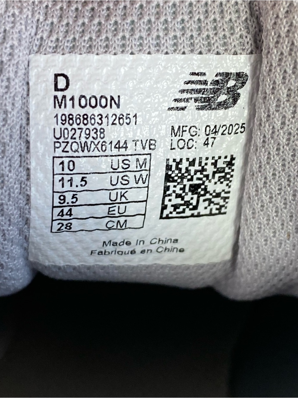 New Balance 1000 Mens Size 10 Light Silver Arid Stone Running Shoes M1000N NEW - Picture 10 of 10
